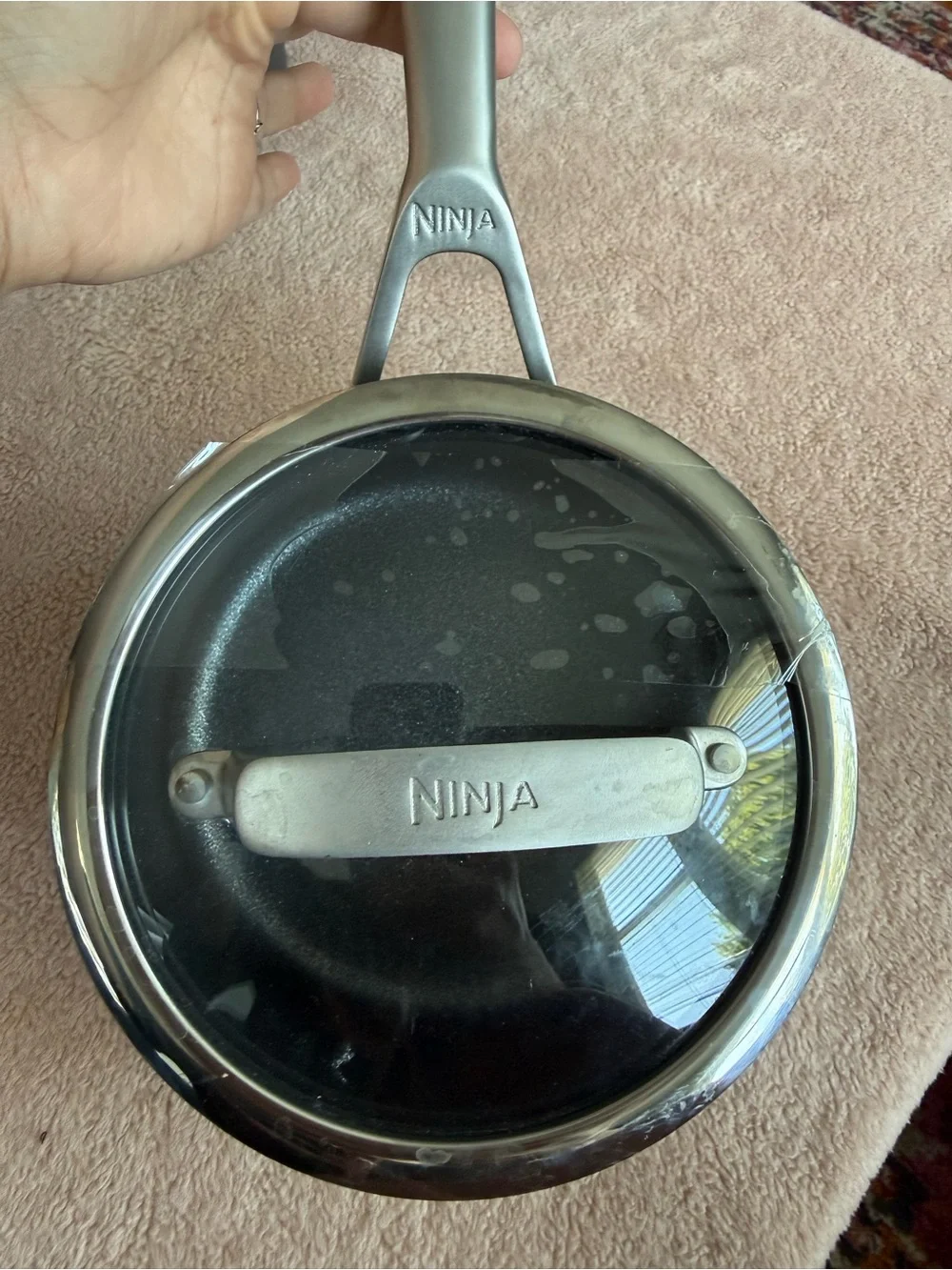 Ninja Foodi NeverStick Premium Hard-Anodized 2.5 Qt & 1.5 Qt Set of 2 sauce pans